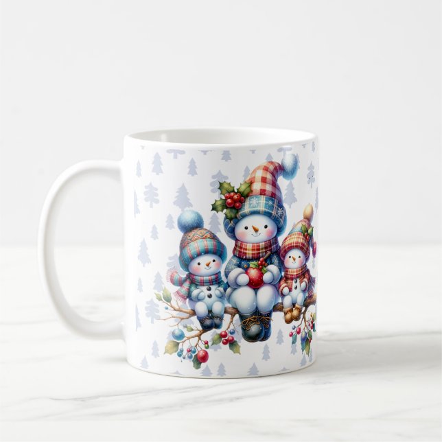 Festif Snowman Famille - Conception de la Mug de N (Gauche)