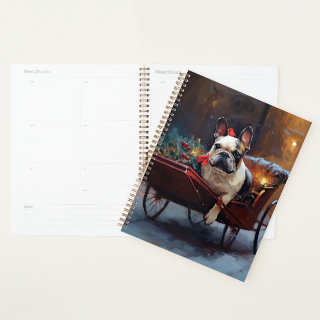 Festin de Noël de Bulldog en France (Devant avec enveloppe)