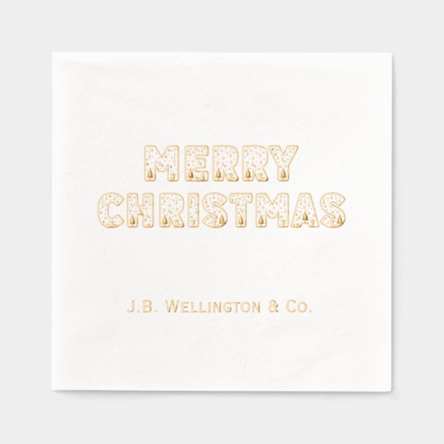 Festin Joyeux Noël Typographie Nom de l'entreprise (Recto)