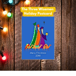 Festin Three Wisemen Star Joyeuse carte de Noël