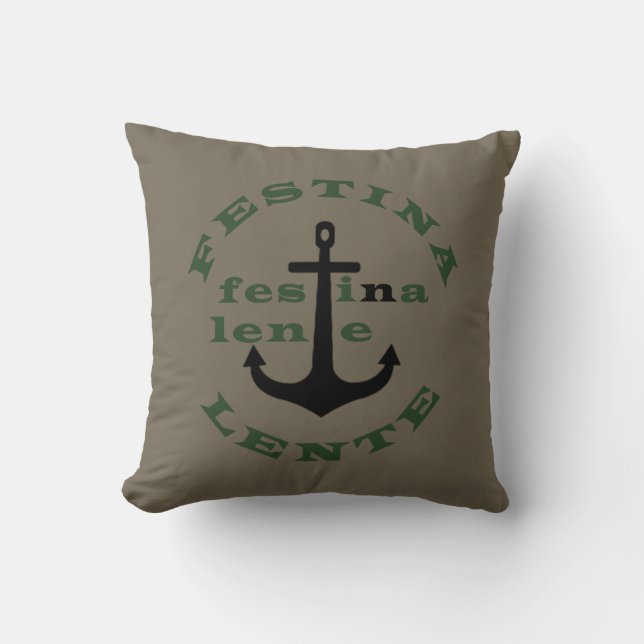 Festina lente kissen (Vorderseite)