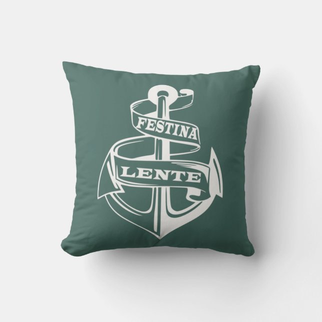 Festina lente kissen (Vorderseite)