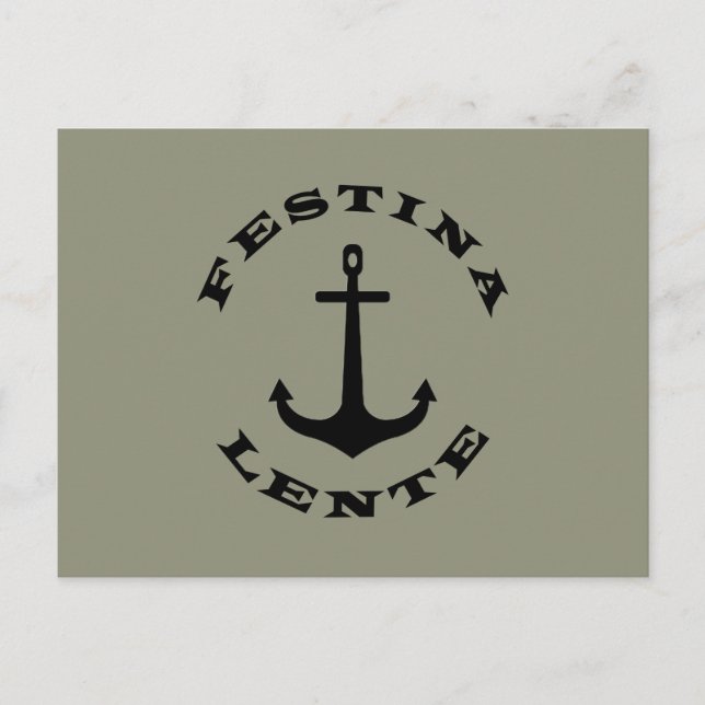 Festina lente postkarte (Vorderseite)