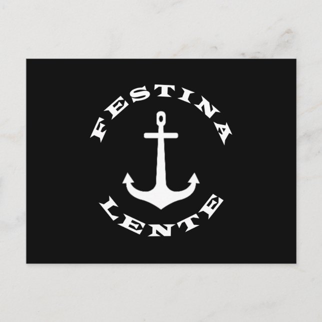 Festina lente postkarte (Vorderseite)