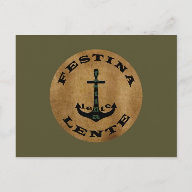 Festina lente postkarte (Vorderseite)