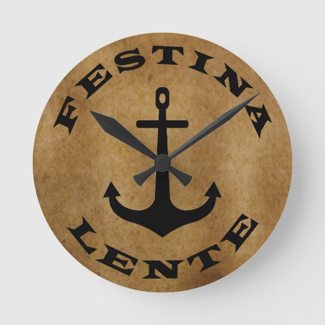 Festina lente runde wanduhr (Vorderseite)