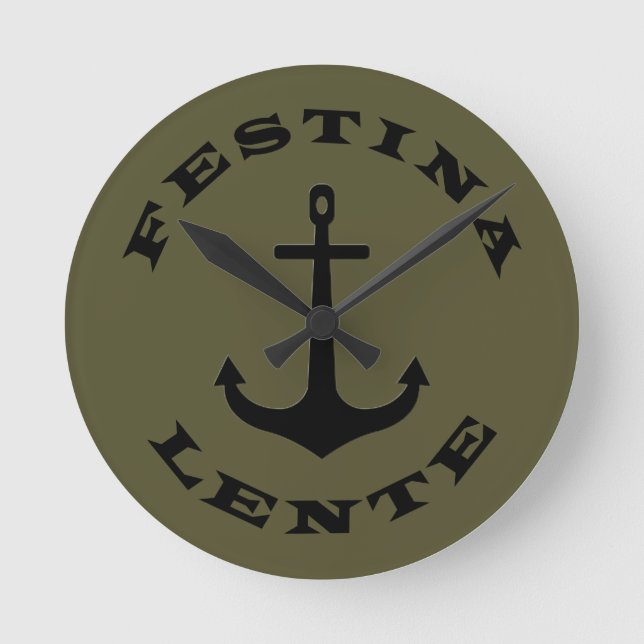Festina lente runde wanduhr (Vorderseite)