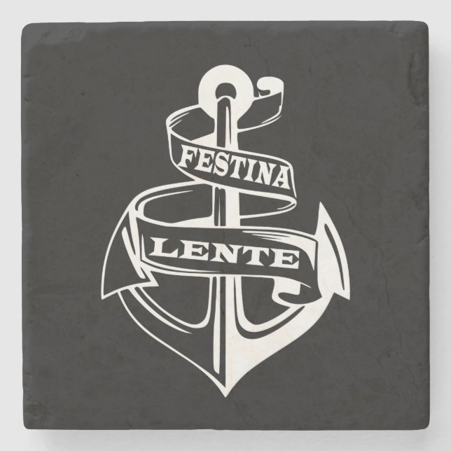 Festina lente steinuntersetzer (Vorderseite)