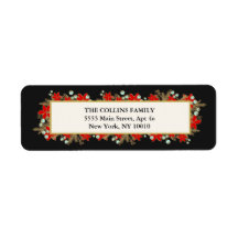 Festiv, elegant handgezeichnete rote Poinsettias