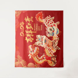 Festival 2024 Dragon Chinesisches Lunar Neujahrsfe Wandteppich