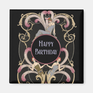 Festival Art Deco Geburtstag Magnet