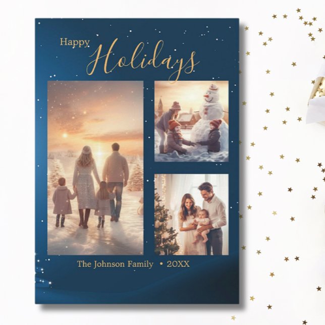 Festival Blue 3 Foto Collage Moderne Weihnachten (Von Creator hochgeladen)