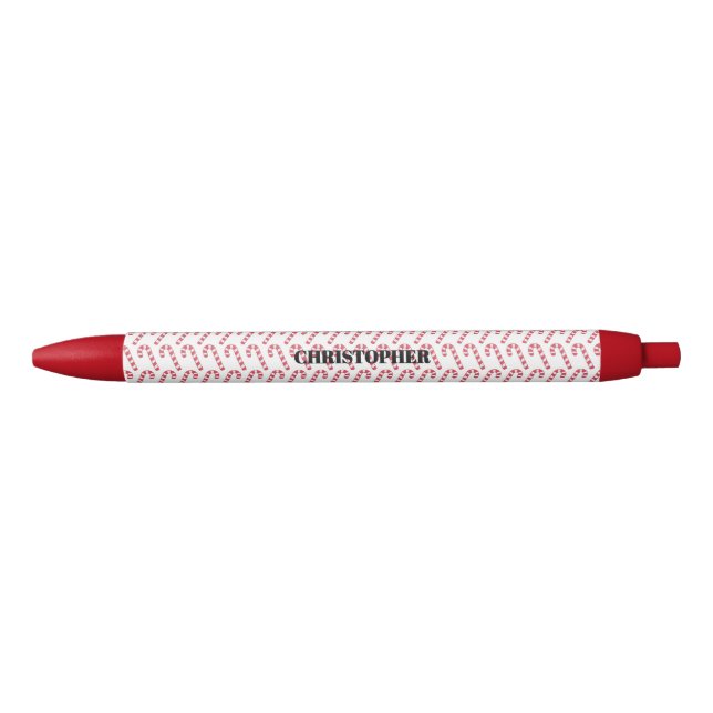 Festival Candy Cane Strip Christmas Red White Kugelschreiber (Vorderseite)