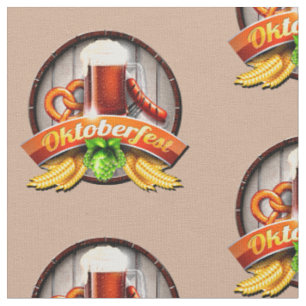Festival de la bière Oktoberfest sur tissu Brown