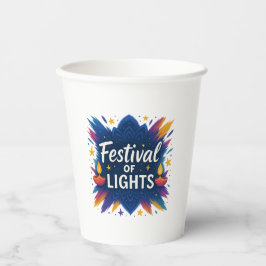 Festival der Lichter Diwali Feier Papier Becher