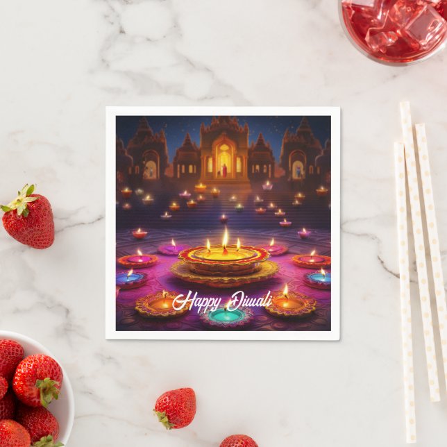 Festival der Lichter: Diwali Feiern Serviette (Beispiel)