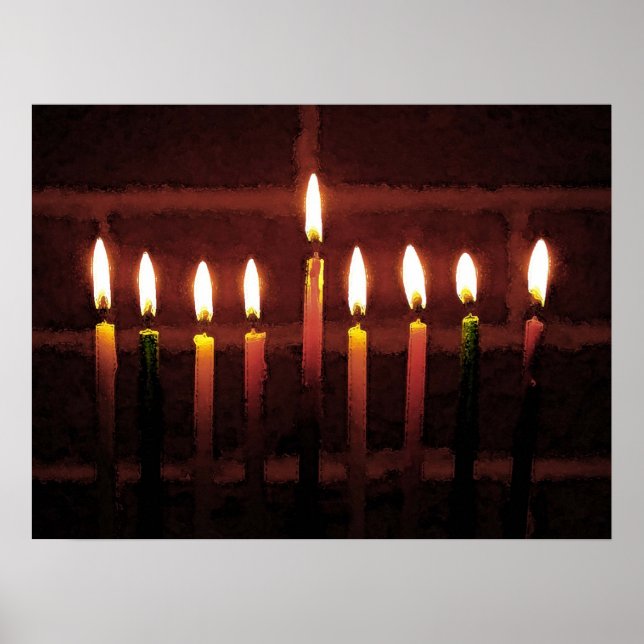 Festival der Lichter Menorah Poster (Vorne)