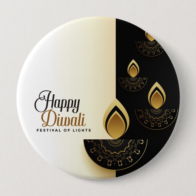 Festival der Lichter: Sacred Glow Diwali Button (Vorderseite)