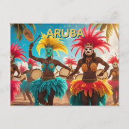Festival des couleurs d'Aruba carte postale