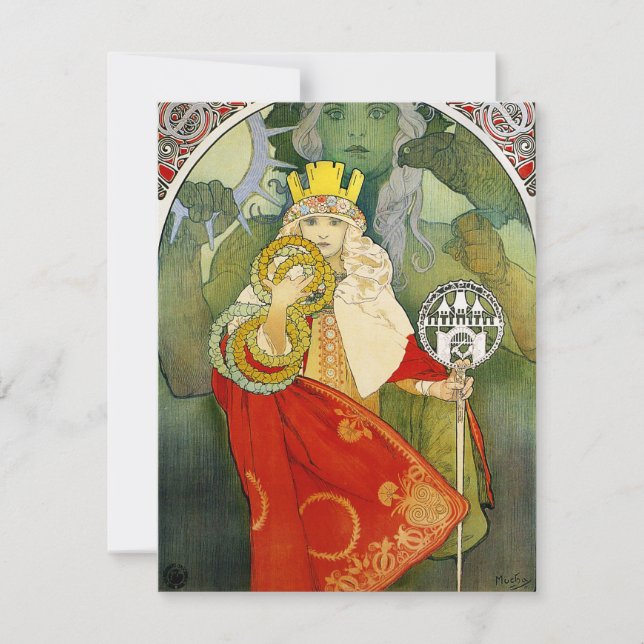 Festival-Einladungen Alphonse Mucha Sokol Einladung (Vorderseite)