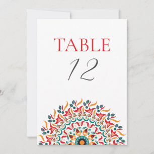 Festival Eleganz Mandala Hochzeit Tischnummer