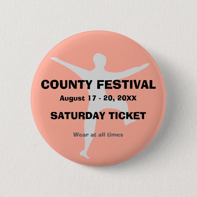 Festival-Ereignis-Aufnahme-Karten-Knopf-Abzeichen Button (Vorderseite)