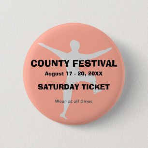 Festival-Ereignis-Aufnahme-Karten-Knopf-Abzeichen Button