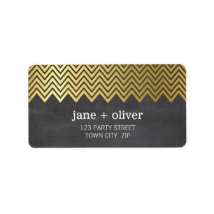 FESTIVAL ÉTIQUETTE moderne chevron motif feuille d