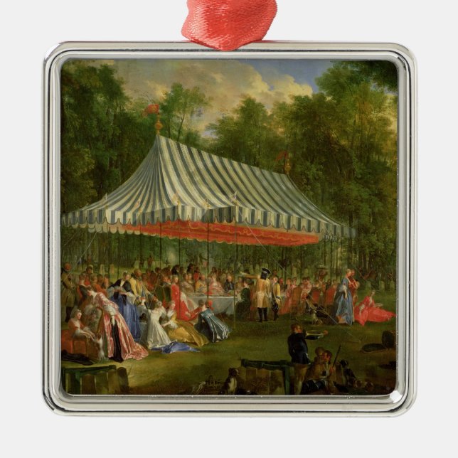 Festival gegeben vom Prinzen von Conti Silbernes Ornament (Vorne)