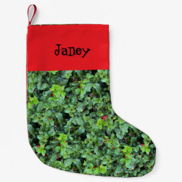 Festival Green Holly Berry Weihnachten Kleiner Weihnachtsstrumpf