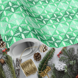 Festival Green Monochrome Geometric und Terrazzo Geschenkpapier
