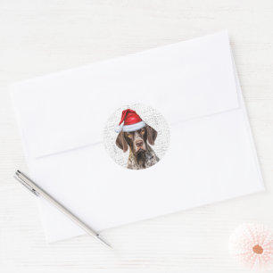 Festival Kurzfilm Pointer Woof Word Art Weihnachte Runder Aufkleber