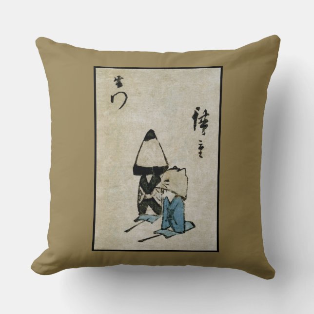 Festival Matsuri Kostümdarsteller Feudal Japan Kissen (Vorderseite)