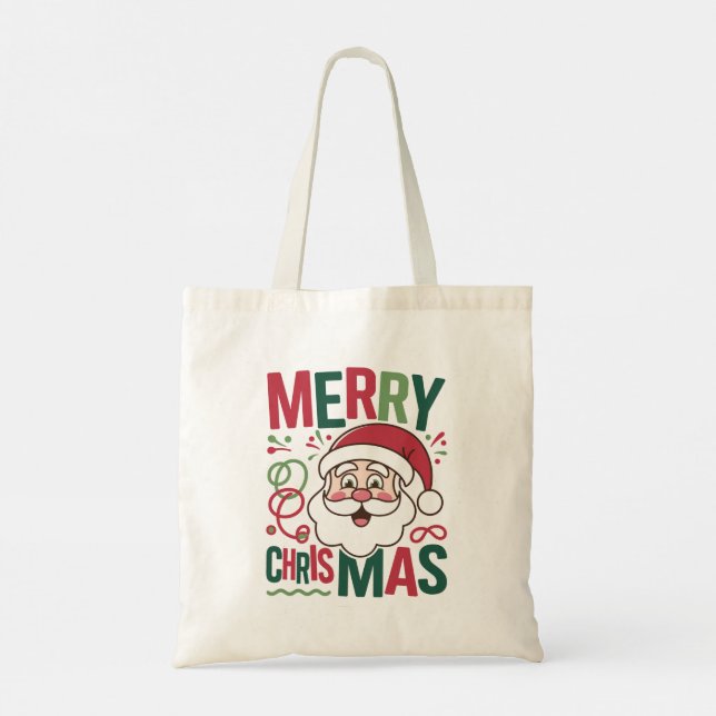 Festival Merry Christmas Tote Bags for Holiday Che Tragetasche (Rückseite)