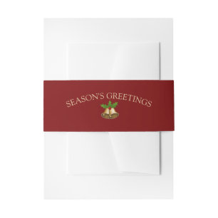 Festival Mistletoe Bells Weihnachten Einladungsbanderole