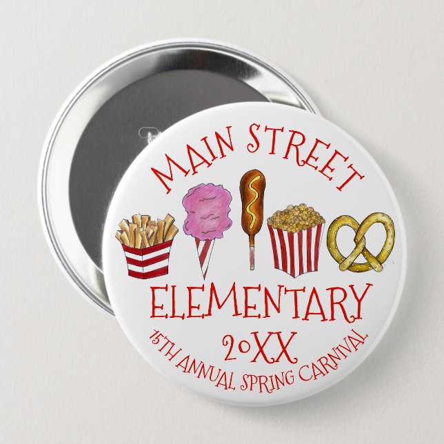 Festival Moon and Stars Button (Vorne & Hinten)