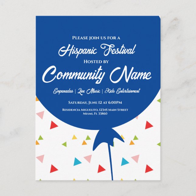 Festival Moon and Stars Flyer Postkarte (Vorderseite)