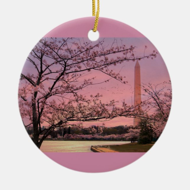 Festival Moon and Stars Keramik Ornament (Vorne)