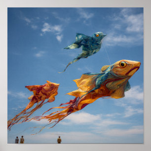 Festival Moon and Stars Poster