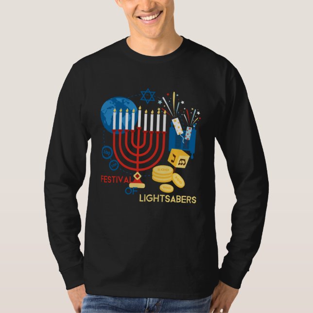Festival Of Hanukiah  Hannukah Menorah Chanukah 20 T-Shirt (Vorderseite)