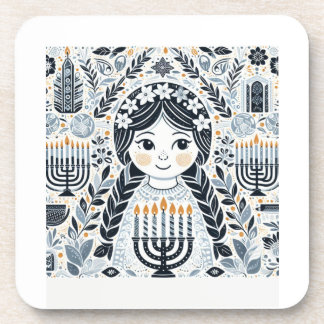 Festival of Lights: Hanukkah Sameach Stickers Getränkeuntersetzer