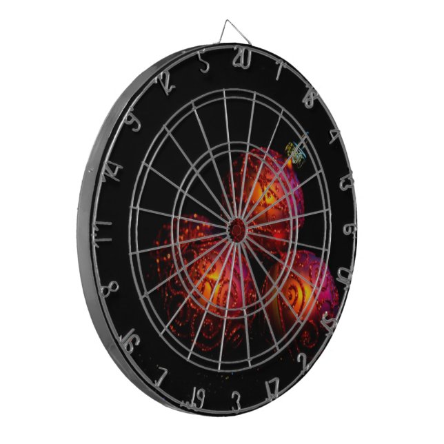 Festival Red Baubles Dartscheibe (Vorderseite Links)