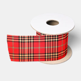 Festival Red Tartan Satinband