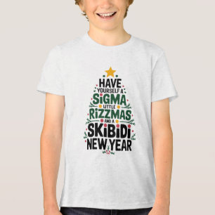 "Festival Sigma Rizzmas Tree Design" Tri-Blend Shirt