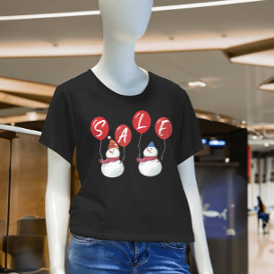 Festival Snowman Red SALE Holiday Store Promo T-Shirt