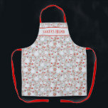 Festival Snowmen Candy Cane Santa Helper Muster Schürze<br><div class="desc">Mit diesem festlichen Snowmen-Design verleihen Sie Ihrer Küche einen fröhlichen Urlaub. Das bunte Schneemodell zeigt Weihnachtsmannmützen, Bonbons und farbenfrohe Schals. Auf einem Banner mit dem Titel "SANTA'S HELPER" steht ein roter Text. Ideal für Feiertagsgebäck oder Weihnachten Ansammlungen mit einer spielerischen Touch. Personalisieren Sie diese Vorlage und/oder bearbeiten Sie sie mit...</div>