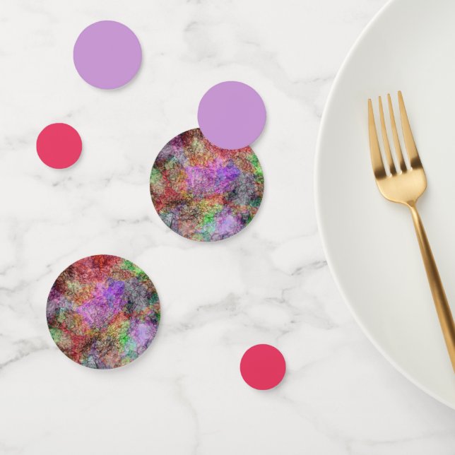 Festival Swirls of Colors Purple Pinks Scribbles Konfetti (Gruppe)