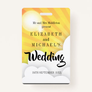 Festival Thema Spaß Hochzeit Einladung Ausweis