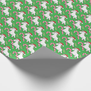 Festival Unicorn Candy Cane Geschenkwrap Geschenkpapier