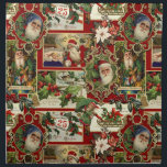 Festival Vintage Christmas Ephemera Collage-Red Serviette<br><div class="desc">Spaß,  festliche,  farbenfrohe und faszinierende Urlaubsmuster mit fröhlich alten Weihnachtsephemeriden aus Viktorianischer Zeit,  einschließlich Santas in verzierten Rahmen,  Heilig,  Mistletoe,  Schlitten,  Winterszenen,  glückliche Kinder und frohe Weihnachtsgrüße auf rotem Hintergrund.</div>